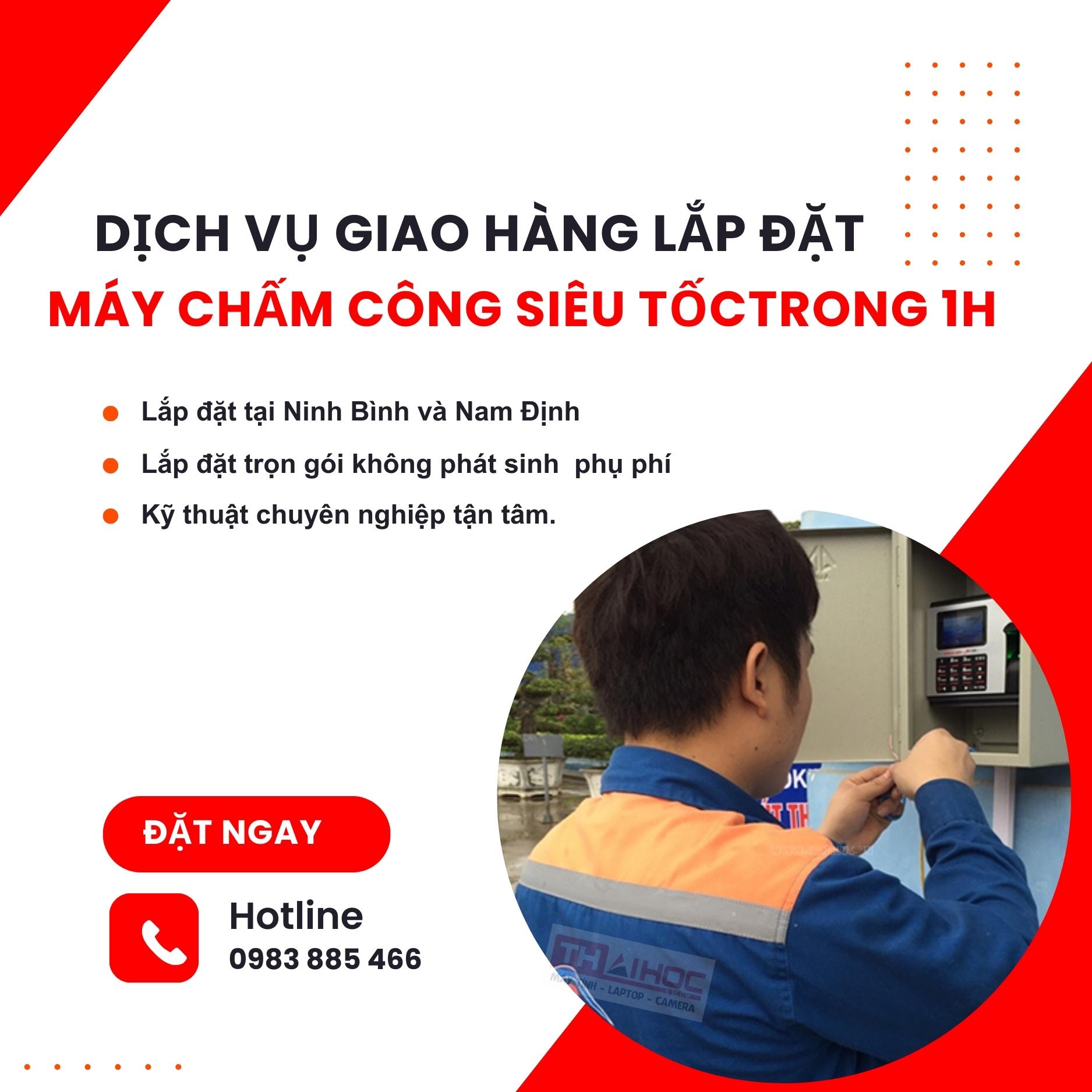 Dịch Vụ Lắp Đặt Máy Chấm Công Siêu Tốc 1H